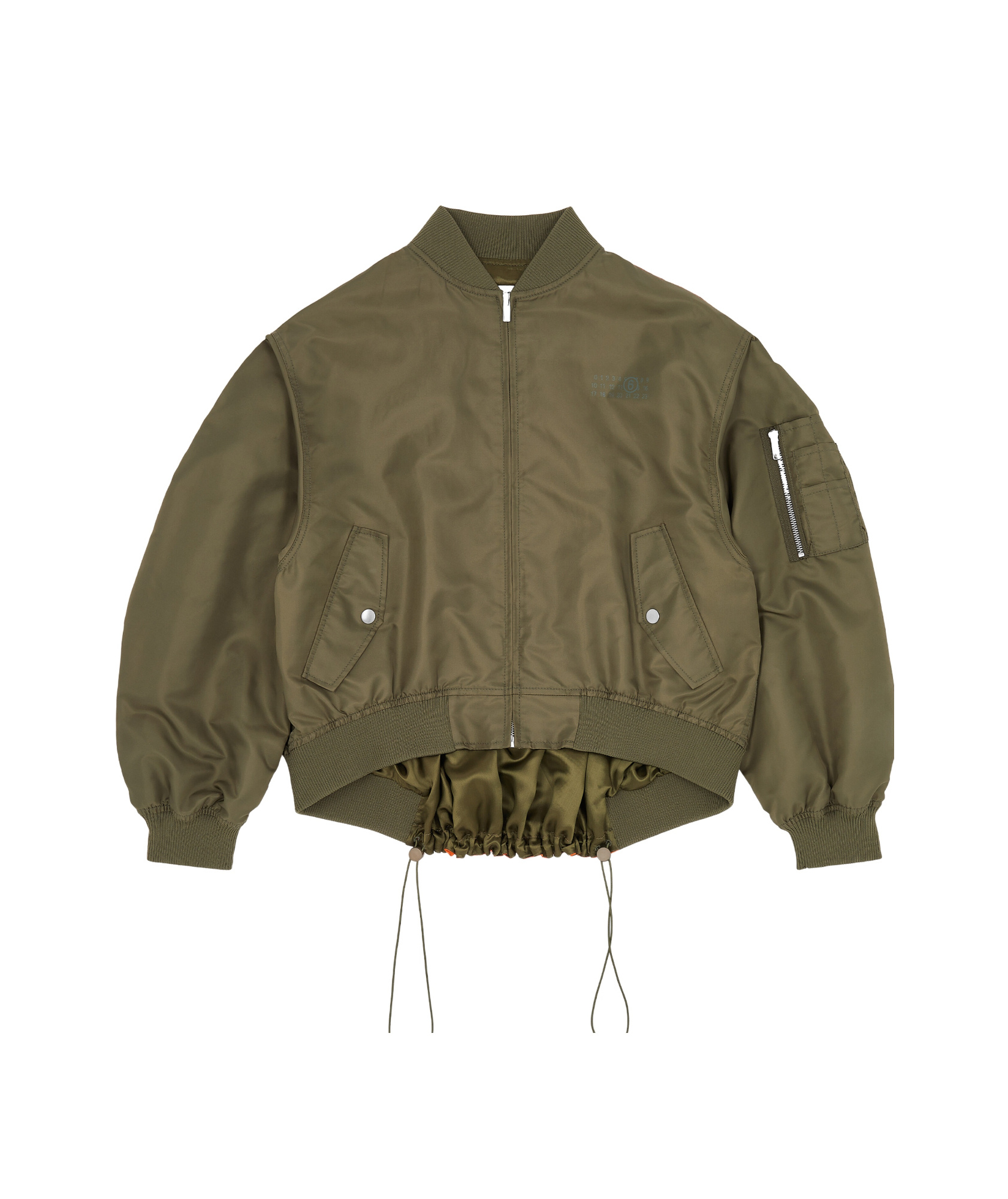 Mm6 Maison Margiela Logo-print Zip-up Jacket In Green