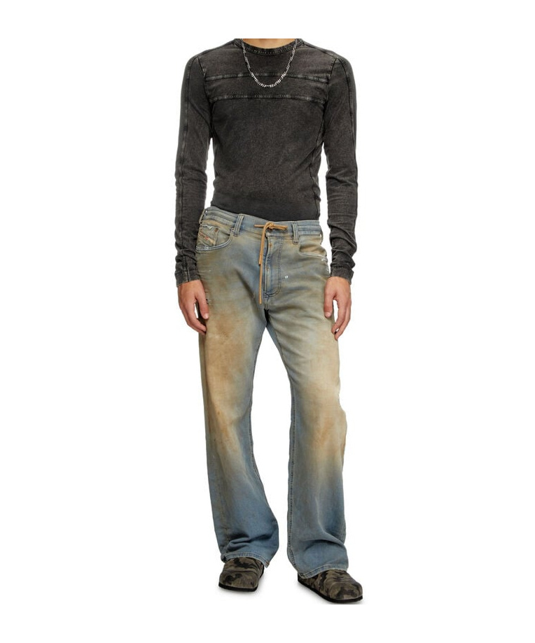Diesel Blue Relaxed D-reel Denim Joggjeans 068ql Jeans In Nude