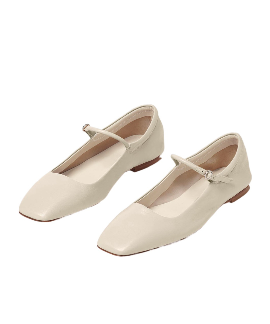 Aeyde Mary Jane Flats In White