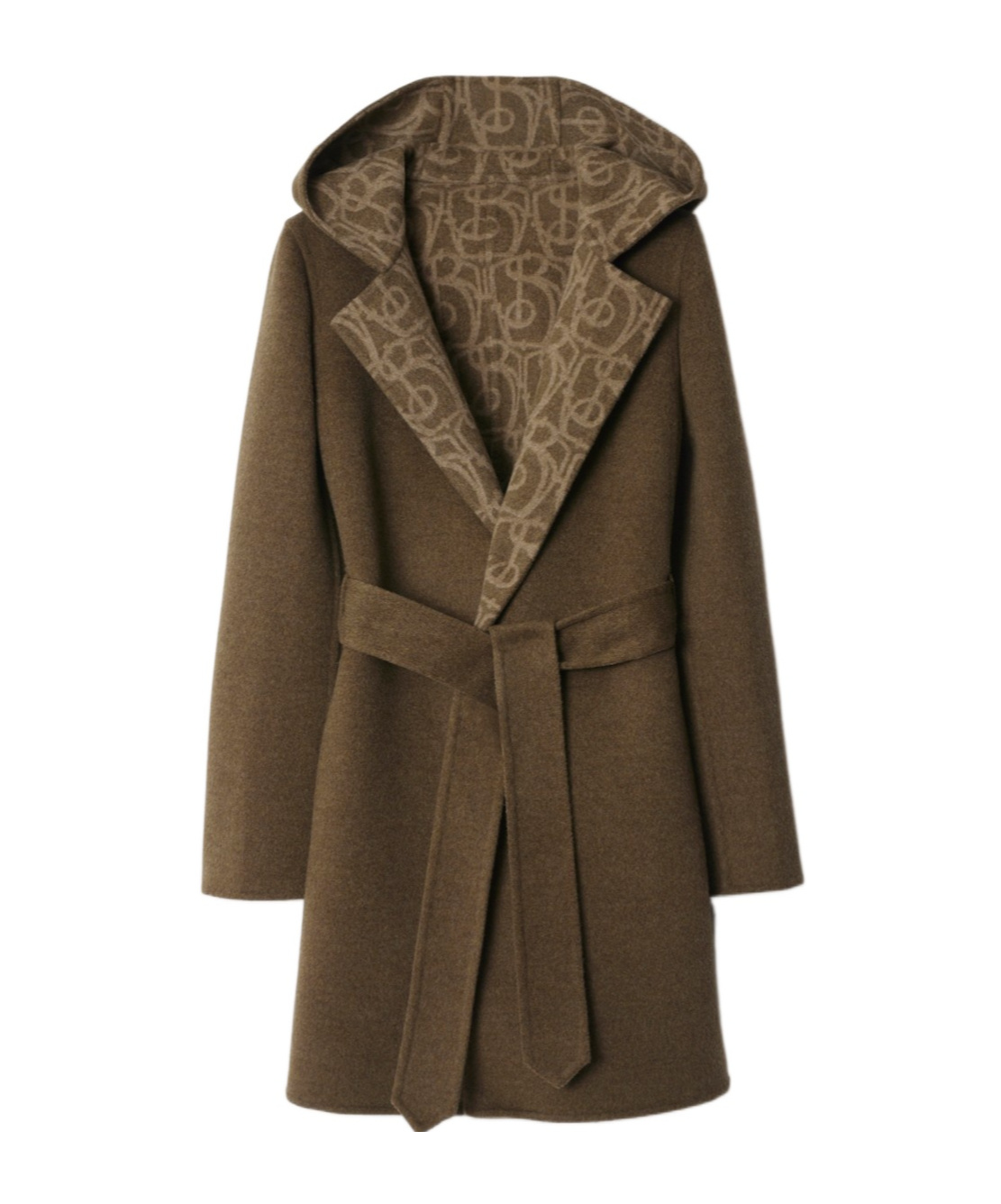 Burberry Hooded Coat In Brown