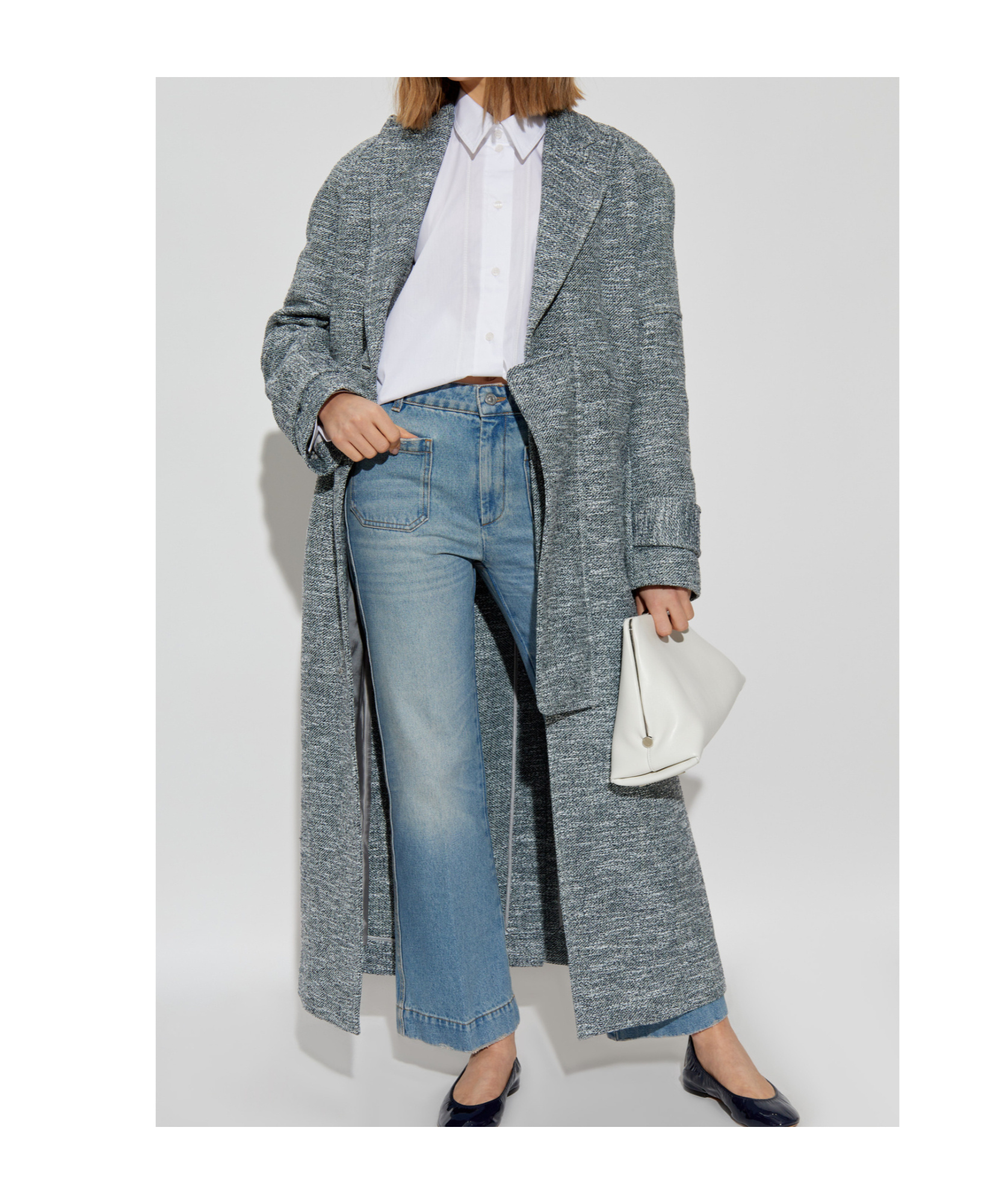 VICTORIA BECKHAM RAGLAN-SLEEVE SINGLE-BREASTED COAT