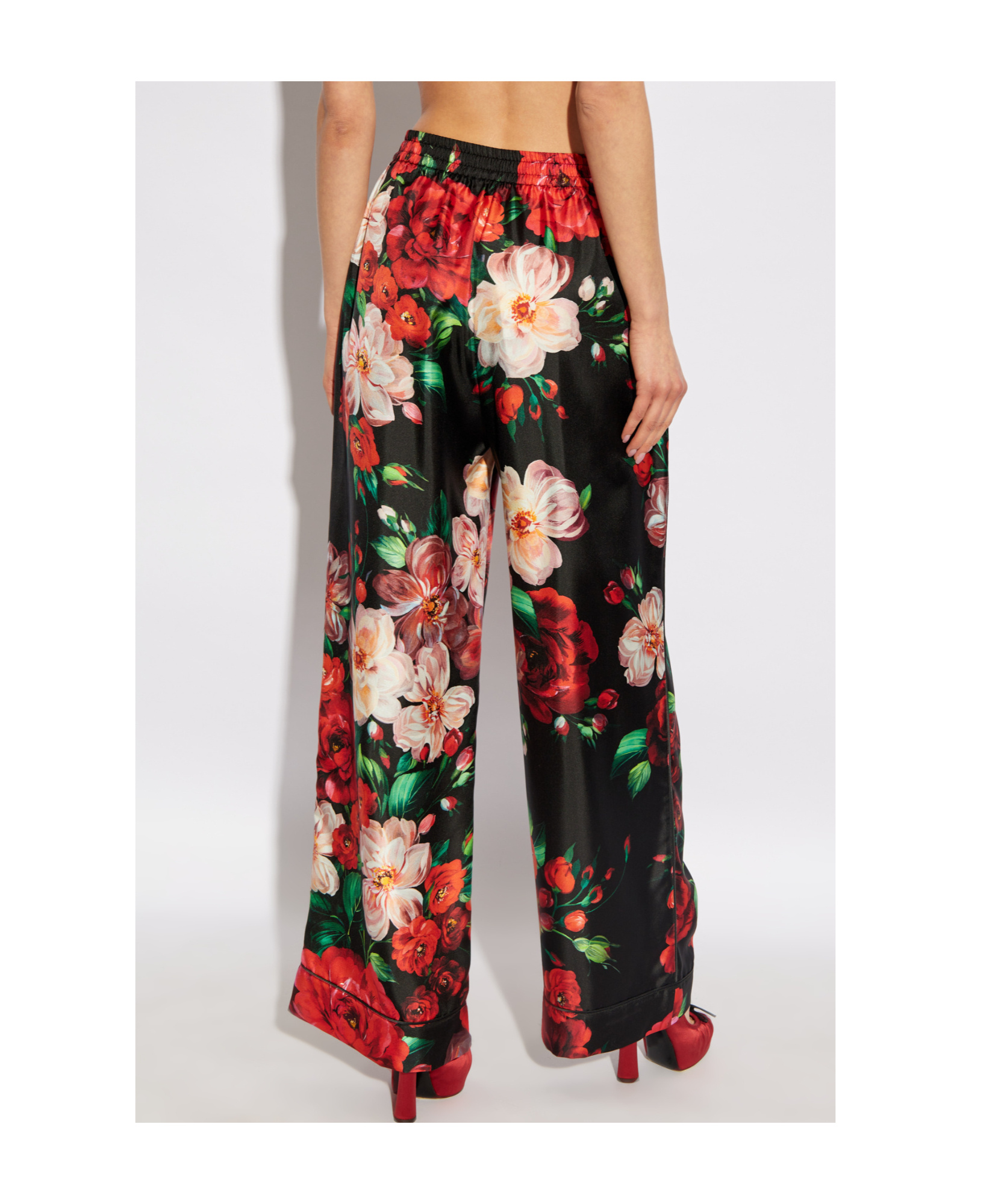 Dolce & Gabbana Elastic Waist Casual Pants In Black