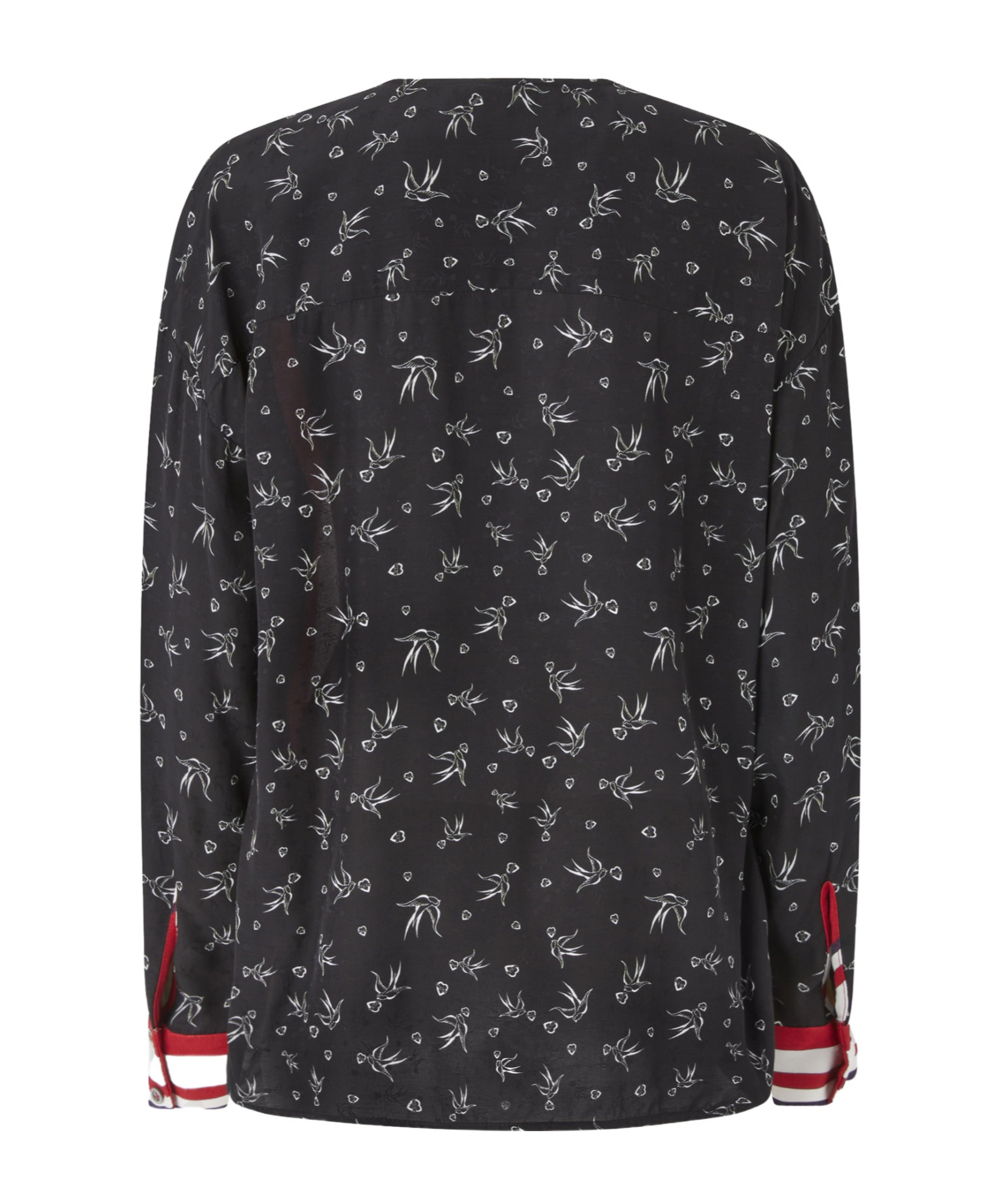 Pinko Printed Viscose Jacquard Shirt In Black