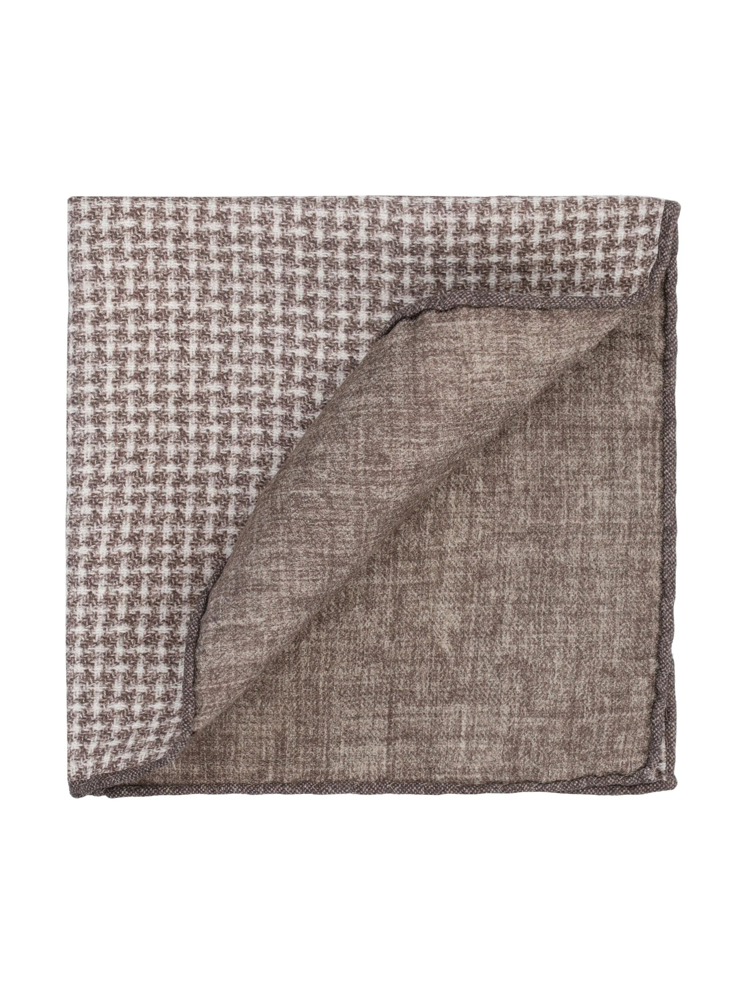 Brunello Cucinelli Checked Silk-jacquard Pocket Square In Gray