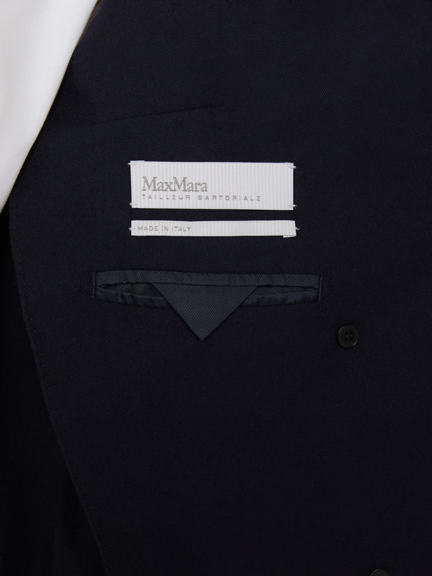 Max Mara Double-breasted Wool Blazer In Blue