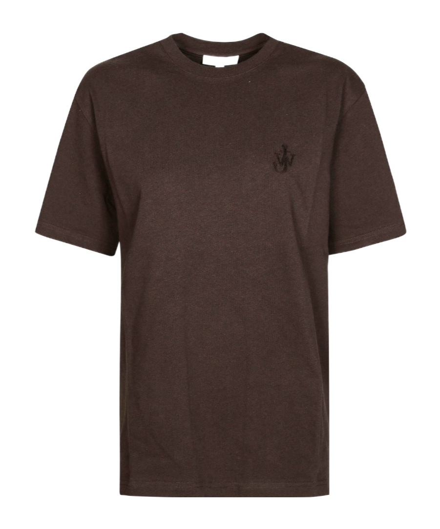 Jw Anderson Embroidered Cottont-shirt In Black