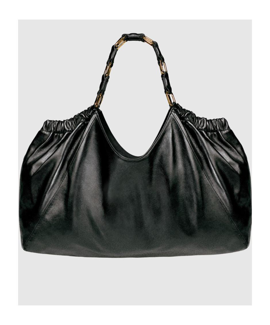 Shop Anine Bing Logo-embossed Leather Tote Bag In Black