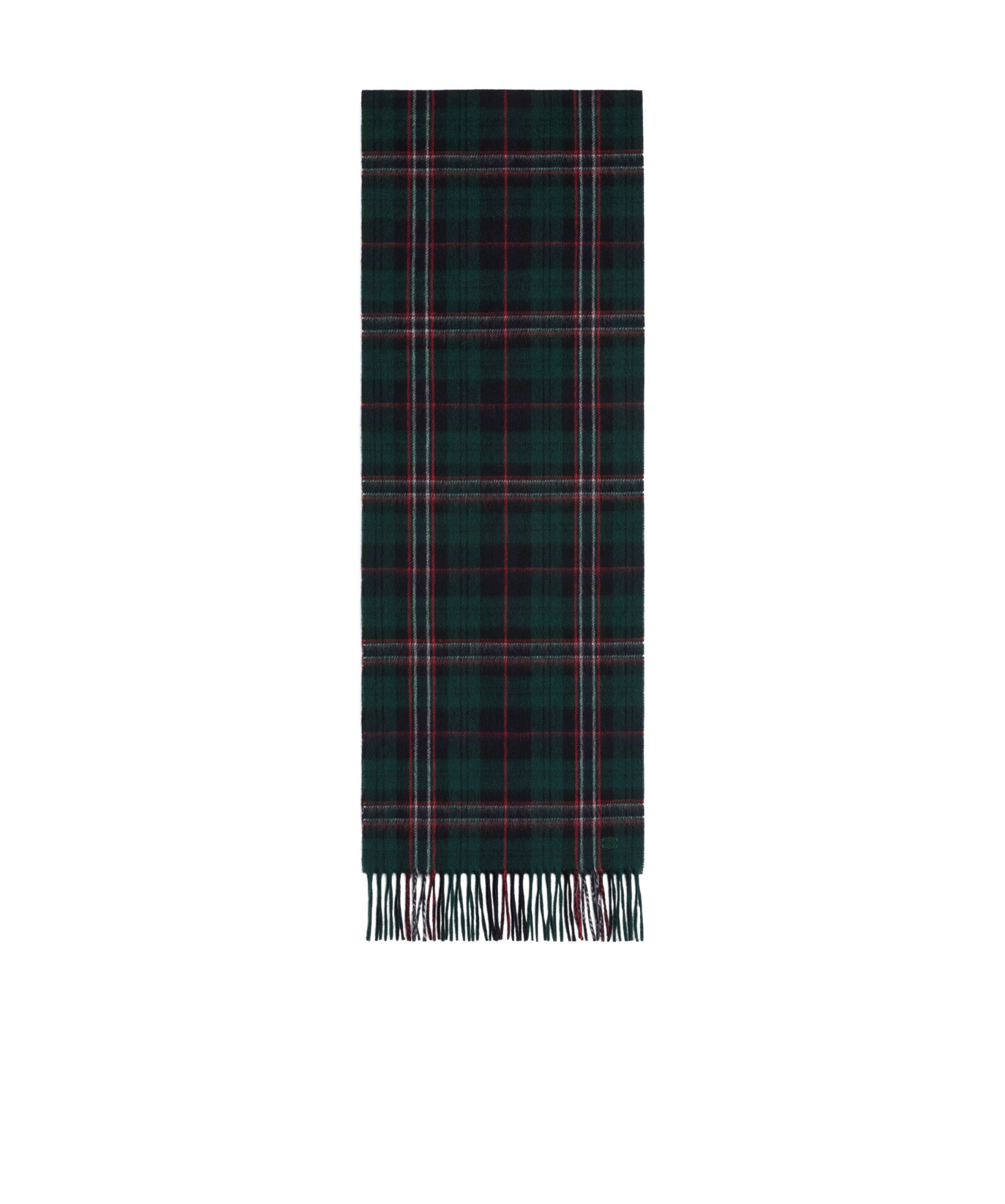 CELINE TRIOMPHE SCARF IN CHECK CASHMERE