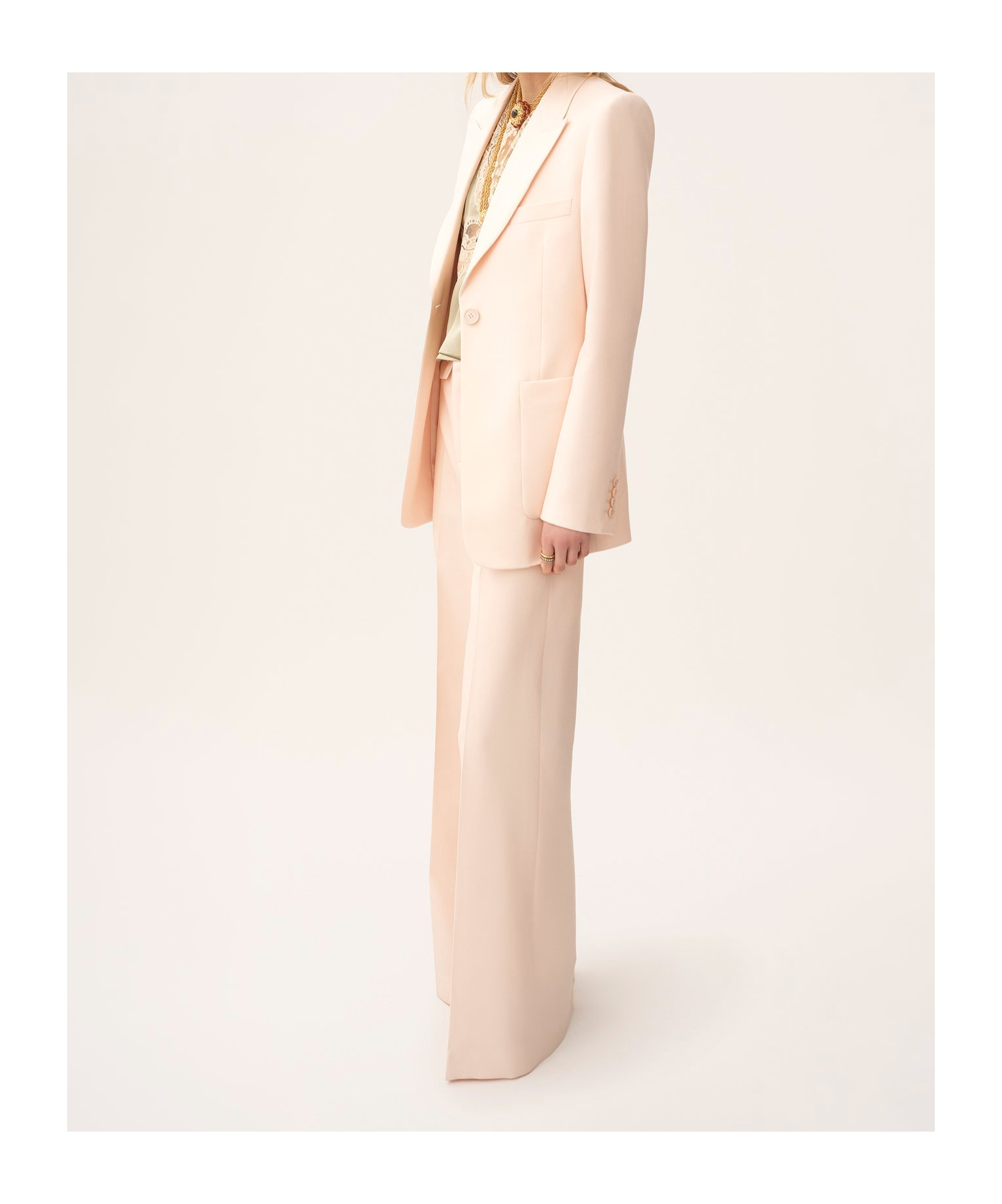 Chloé High-rise Wool Gabardine Flared Pants In Neutral