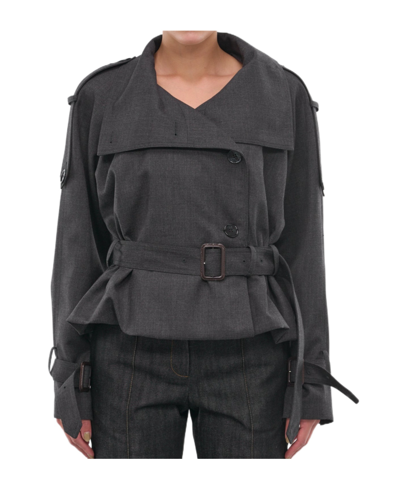 Acne Studios Long-sleeved Casual Jacket In Black