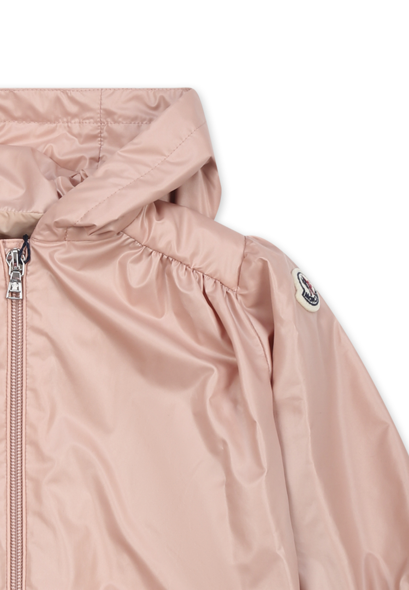 Moncler Long-sleeved Hooded Jacket In Pink