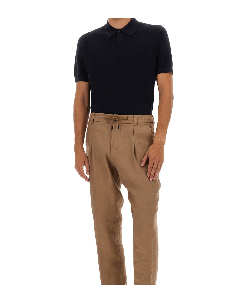 Hugo Boss Short Sleeve Polo Knit Sweater In Black