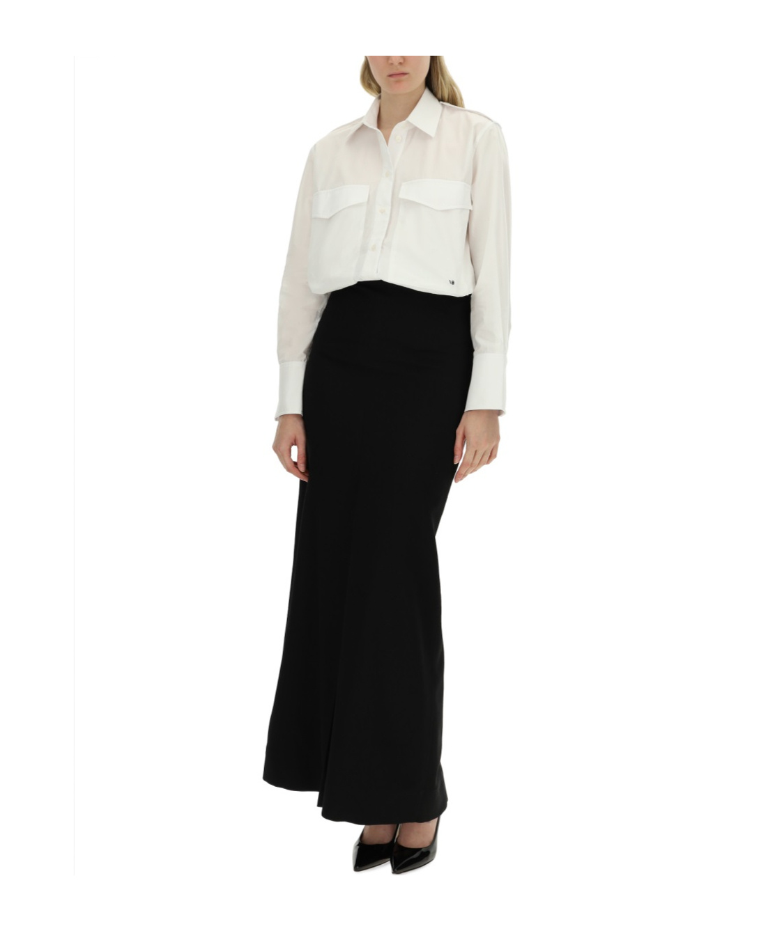 Victoria Beckham Women's Oversize Pocket Shirt In White