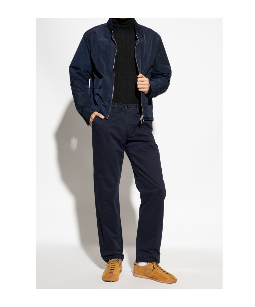 Officine Generale Nathane Shell Bomber Jacket In Blue