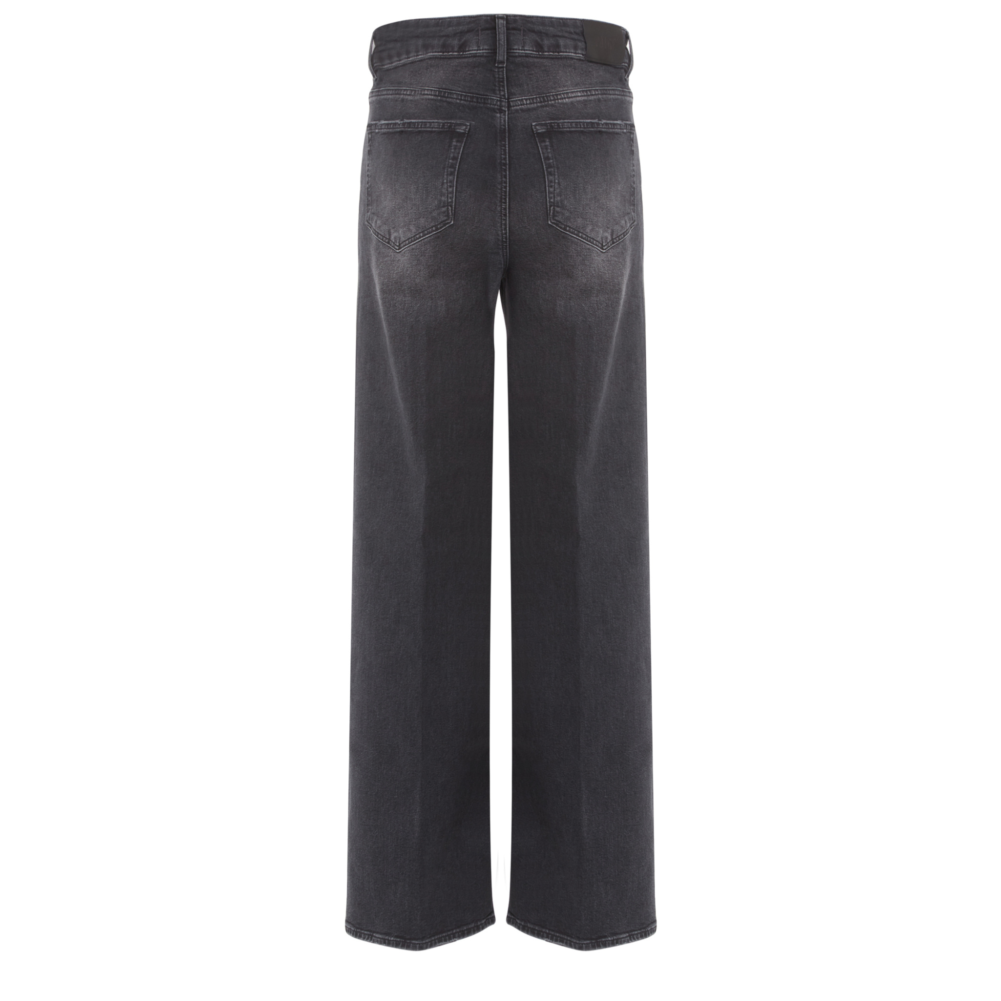 Paige Anessa High Rise Wide Leg Jeans In Viper Black Distressed