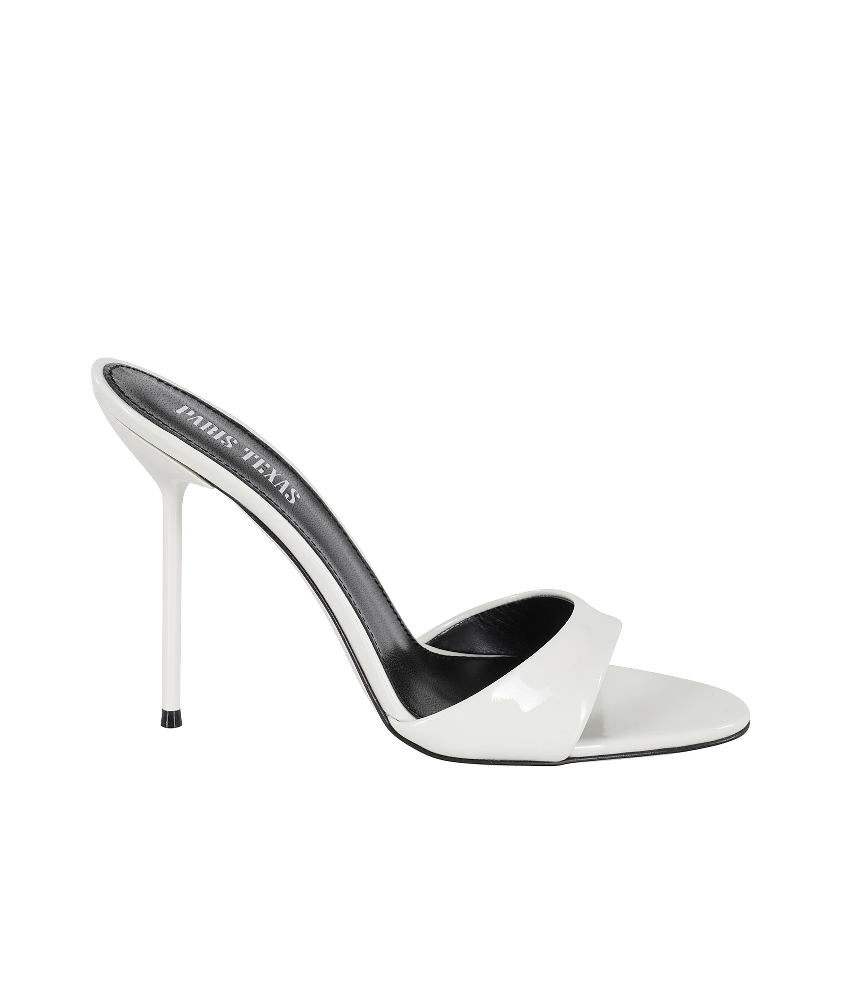 Paris Texas Womens  Lidia Mule 70 Leather Heeled Sandals In White