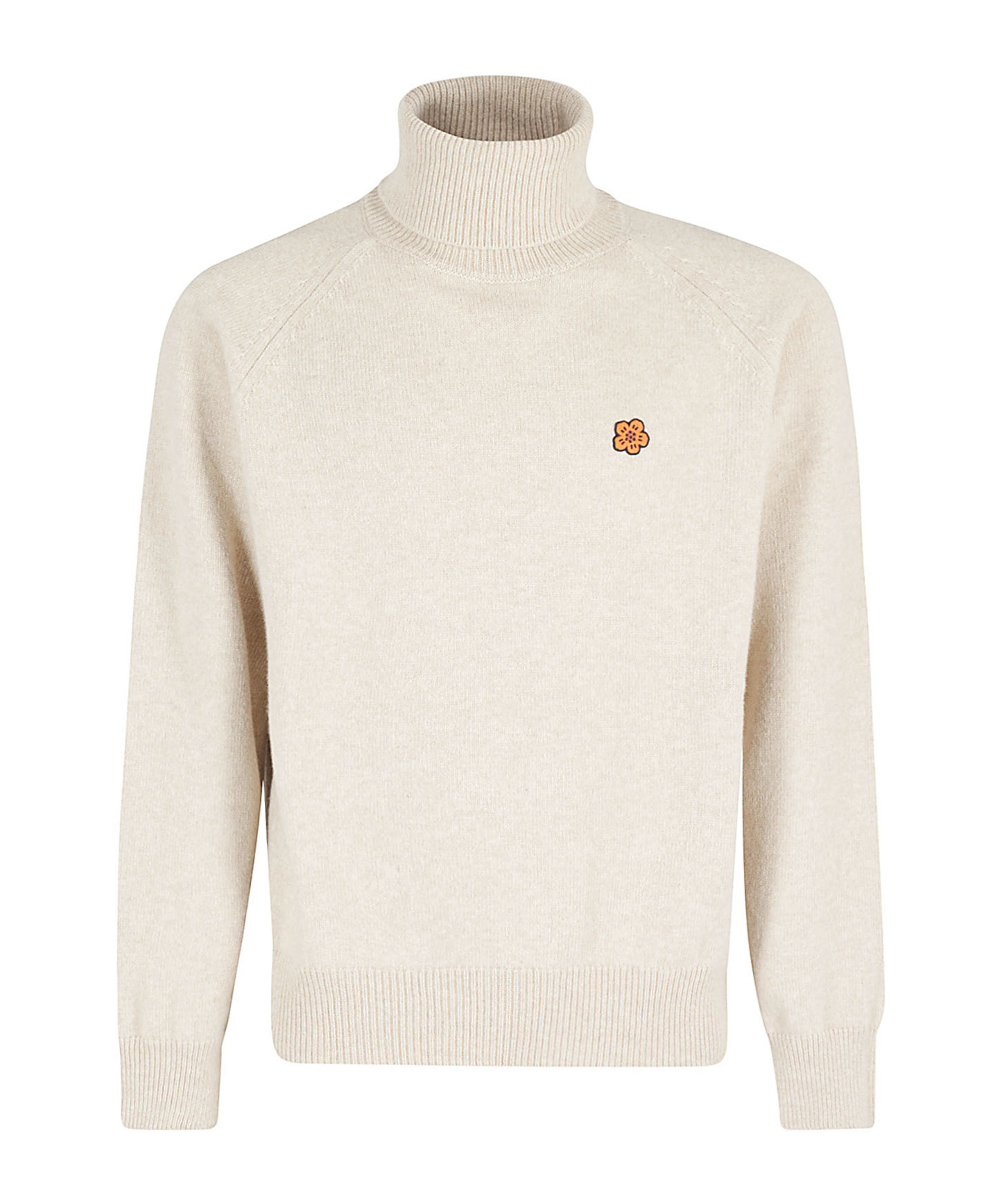 Kenzo Rws Boke Flower Turtle Neck Sweater In White