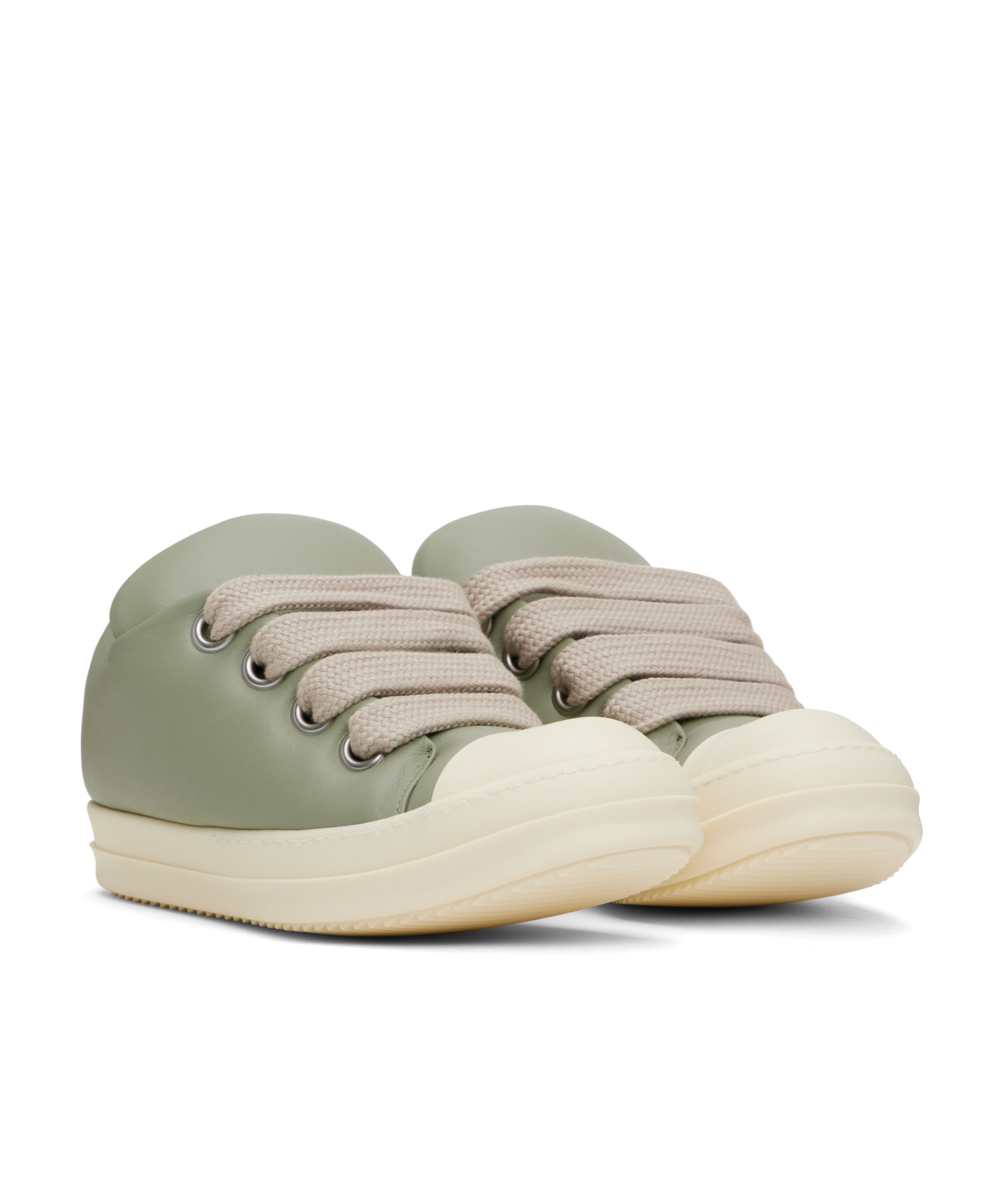 Rick Owens Lace-up Low-cut Casual Shoes In Green