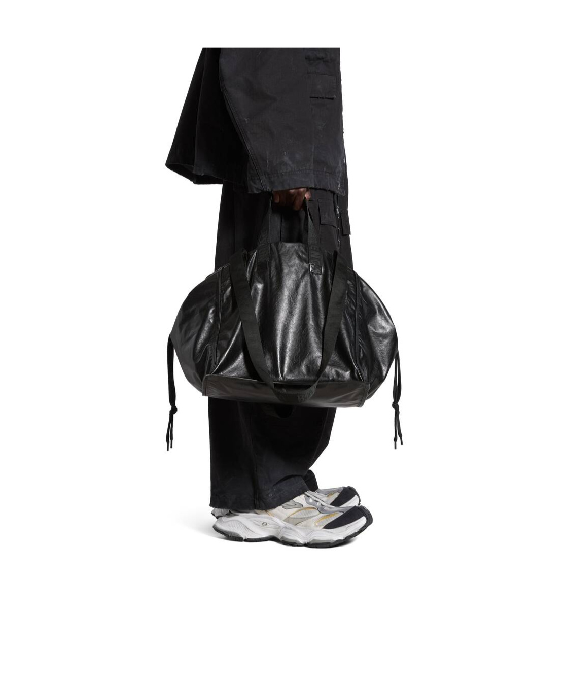 BALENCIAGA MEN'S CARGO LARGE TOTE BAG IN BLACK