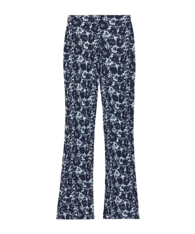 Kenzo Floral Camouflage Casual Pants In Blue