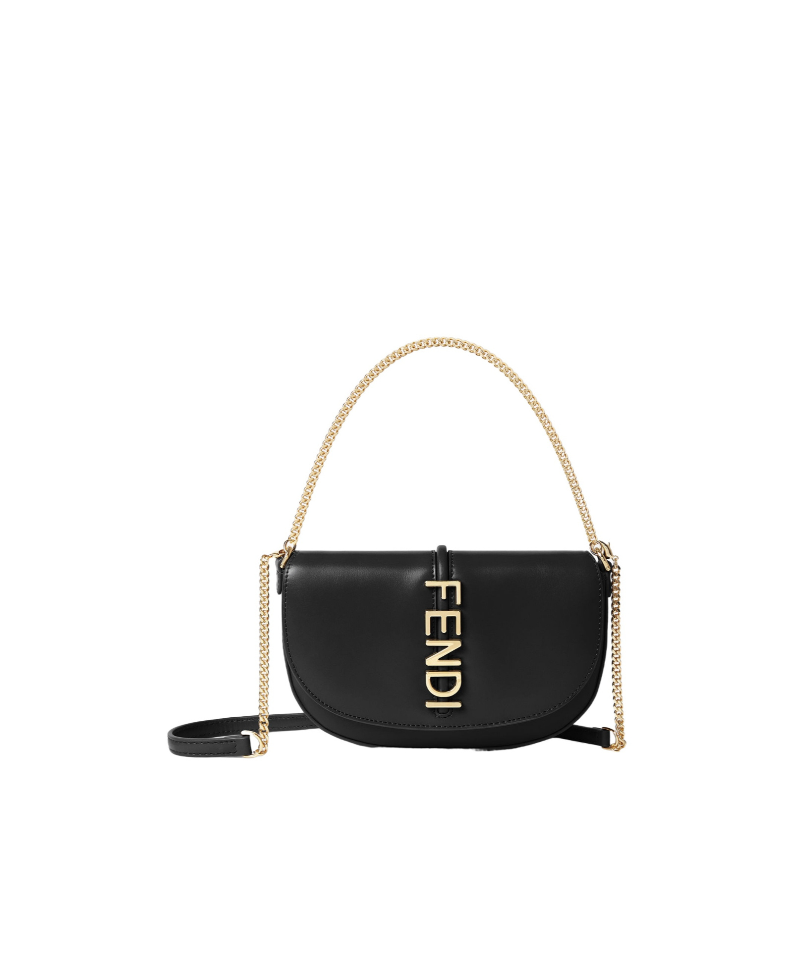 Fendi Graphy Wallet On Chain In Black