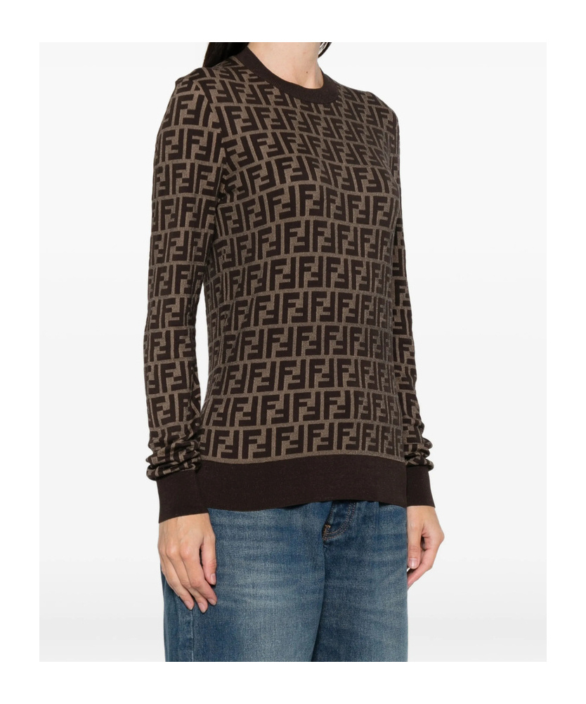 Fendi Logo Pattern Sweater In Multi