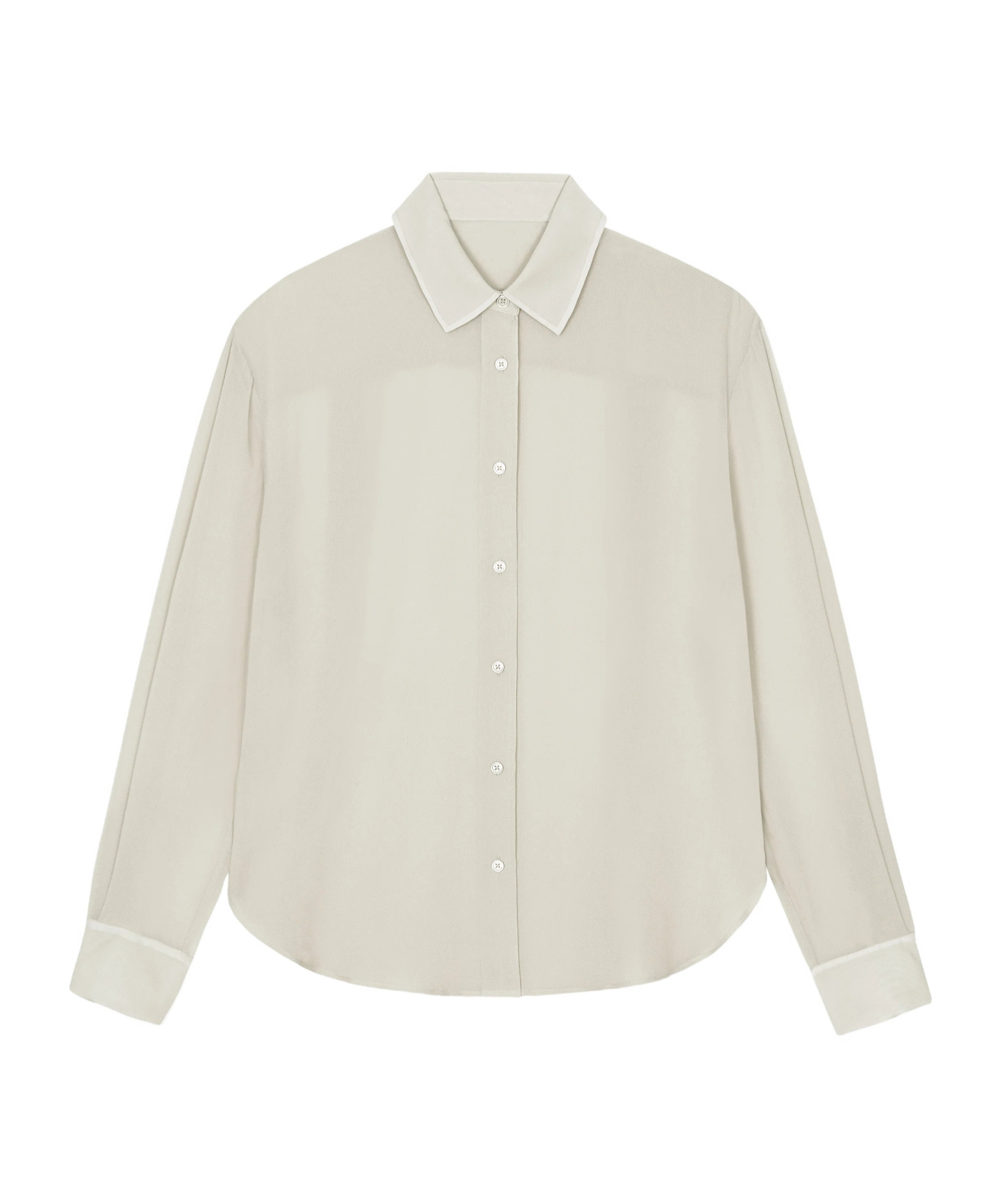 THE FRANKIE SHOP PERI GEORGETTE SHIRT - CEMENT
