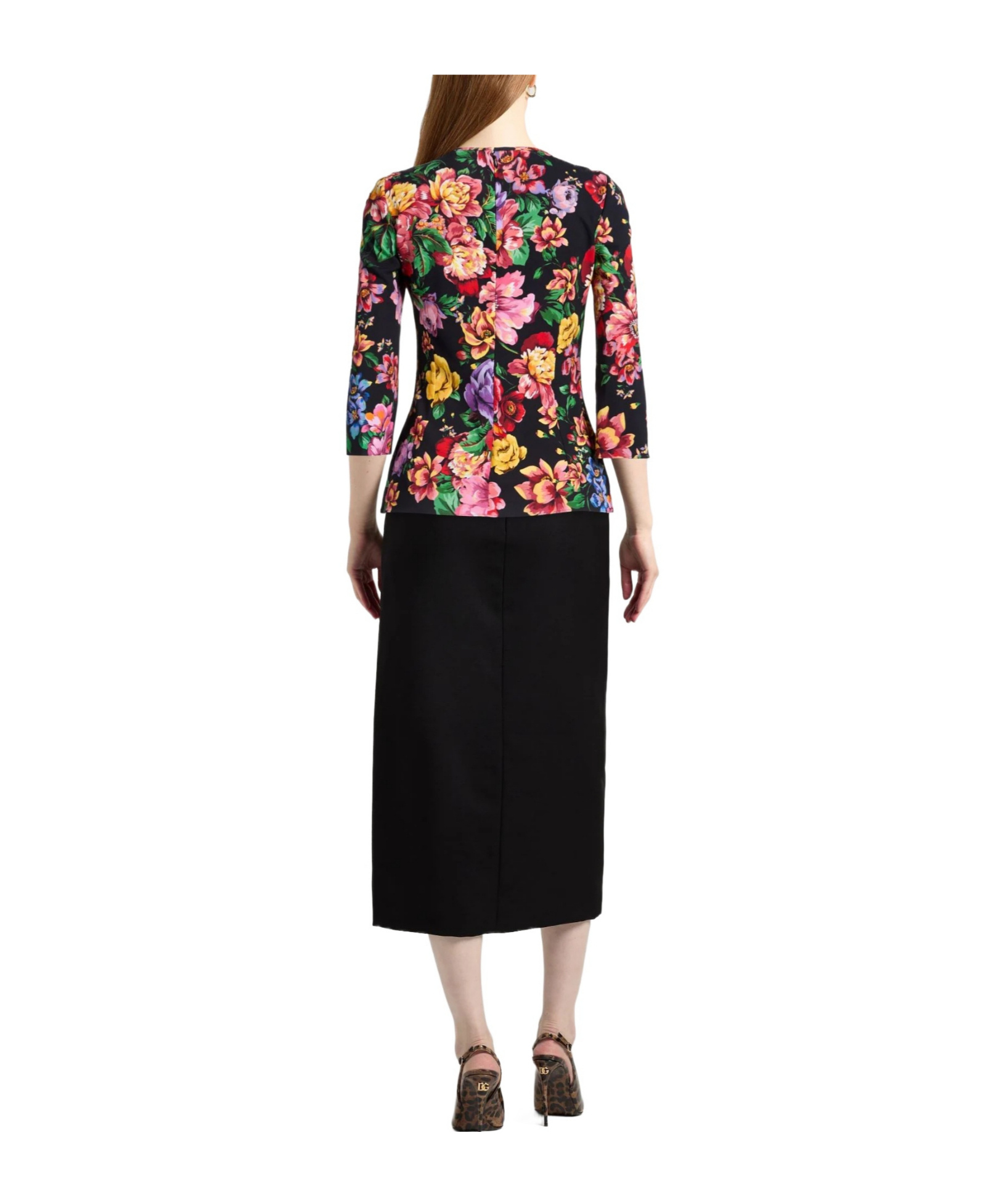 Dolce & Gabbana Printed Top In Black