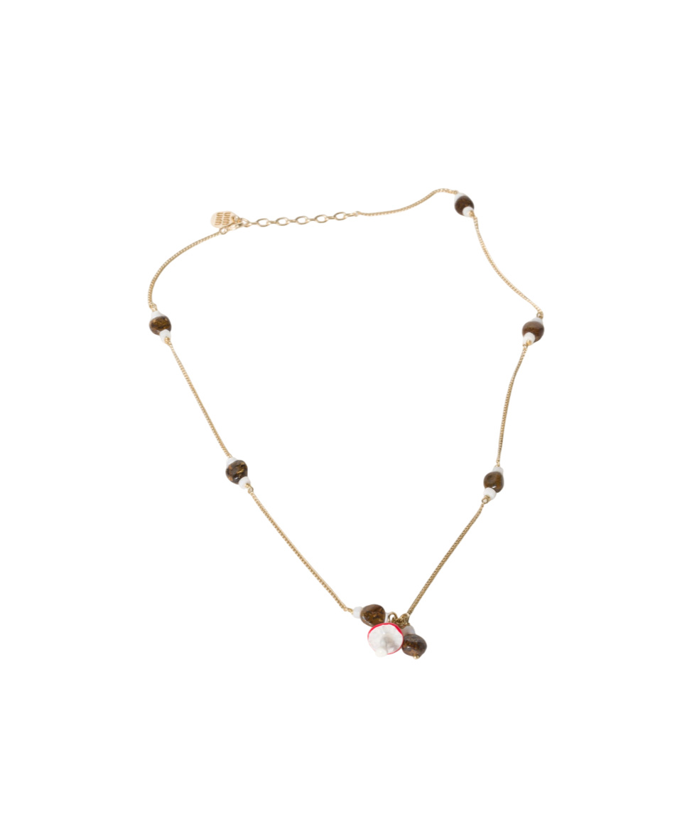 Miu Miu Pendant Necklace In Yellow