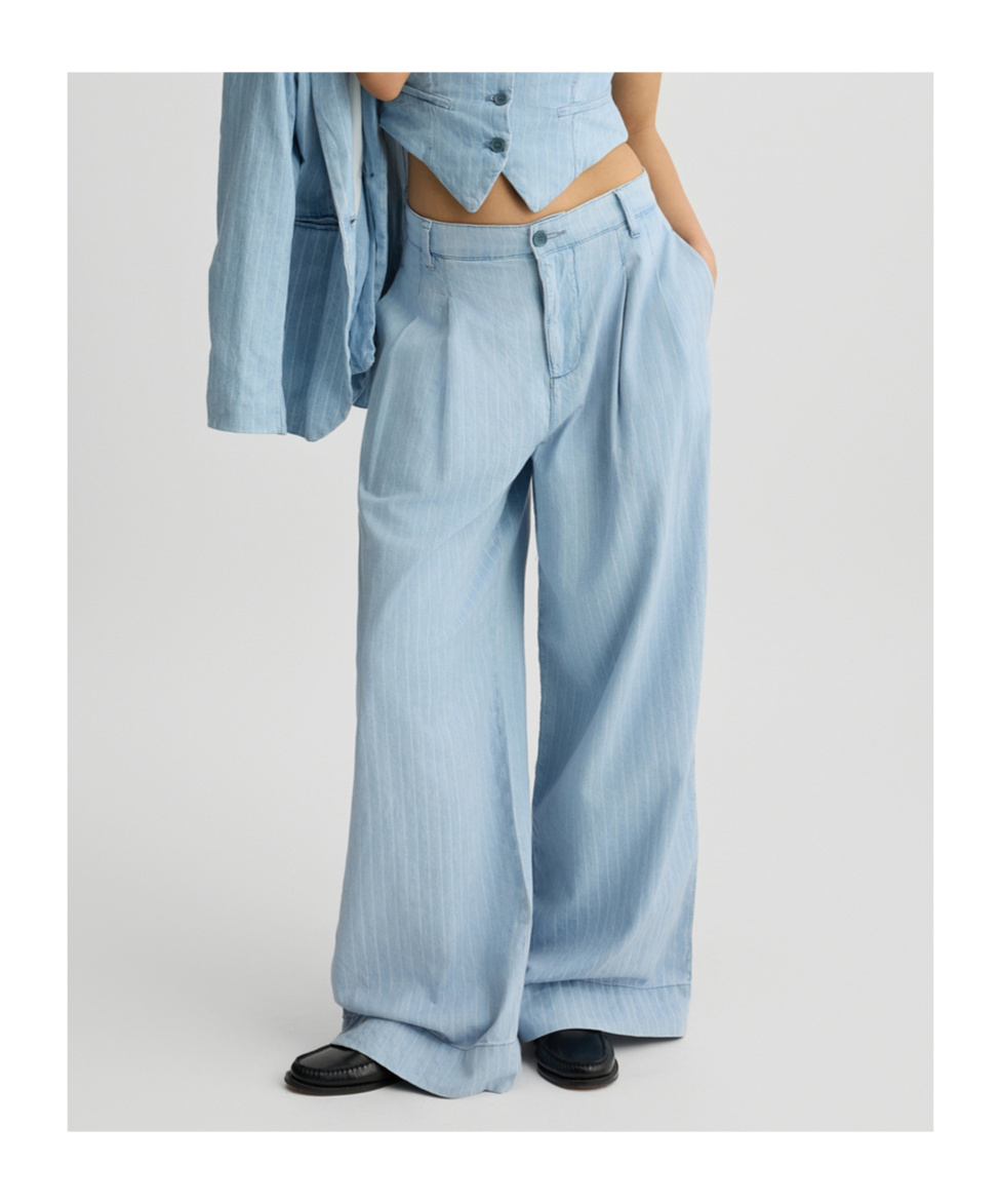 Liu •jo Pinstripe Denim Trousers