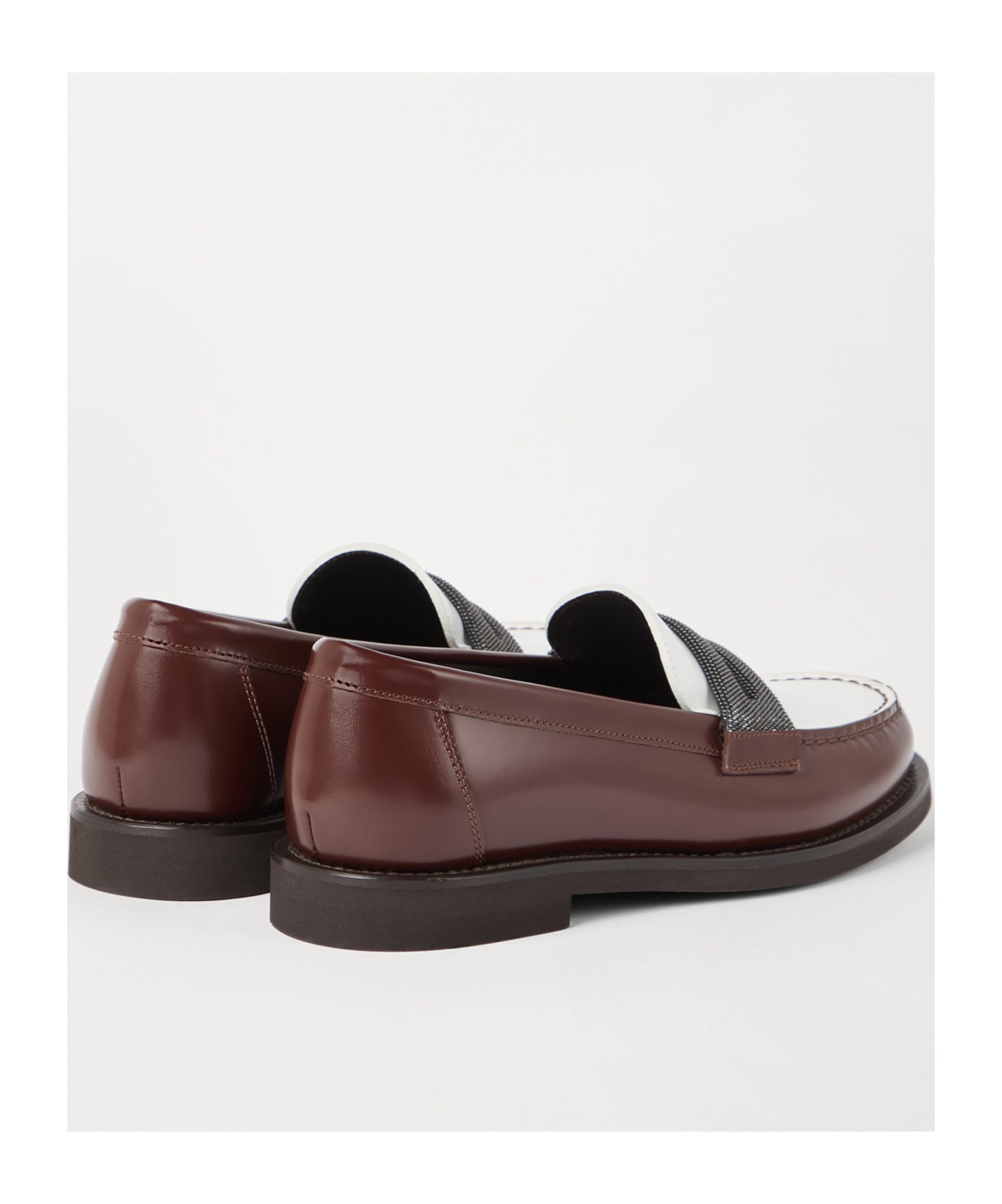 Brunello Cucinelli Leather Loafers In Multicolor