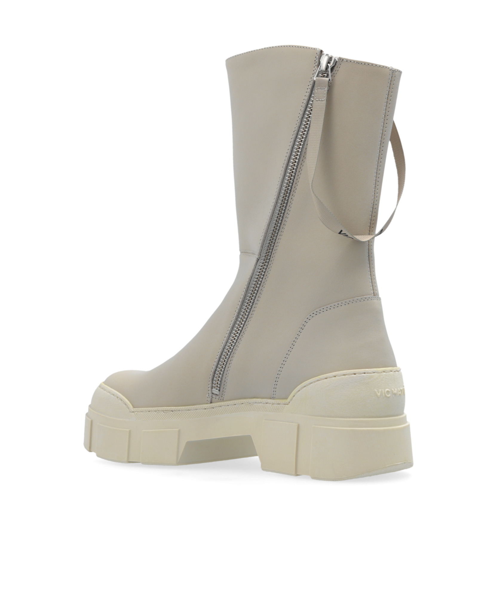 Shop Vic Matie Leather Boots In Nude
