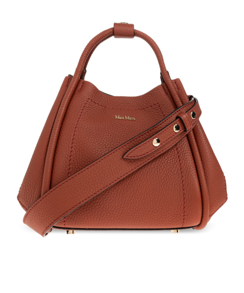 Max Mara Extra-small Leather Marine Bag In Brown