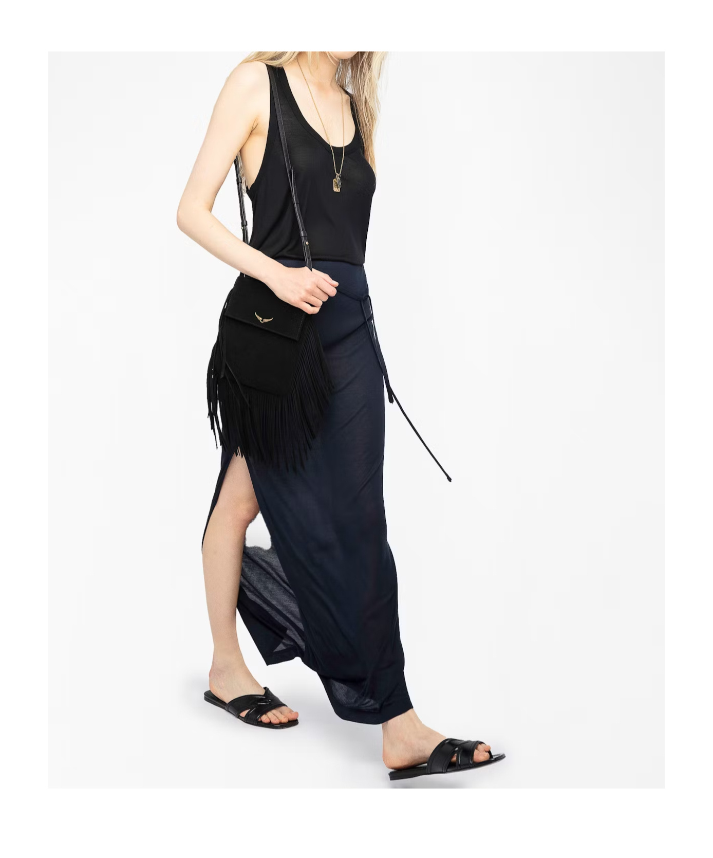 Zadig & Voltaire Slit Skirt In Black