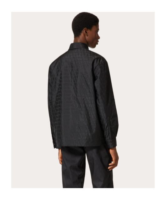 Valentino Black Toile Iconographe Reversible Shirt In Black