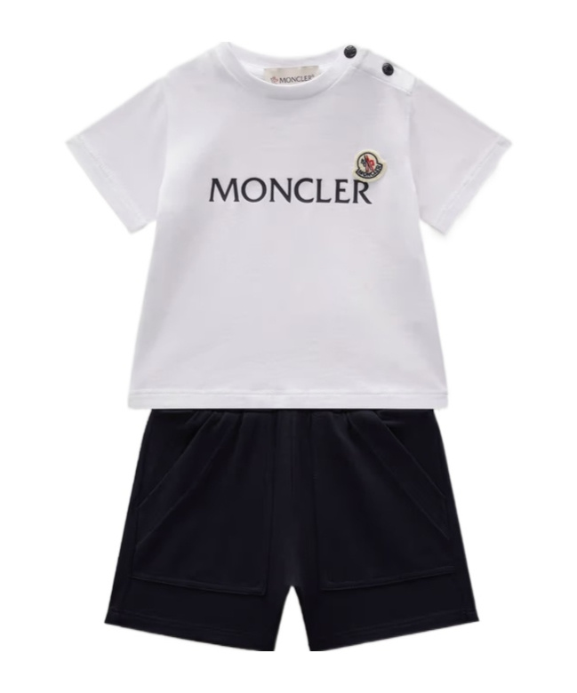 Moncler Short-sleeved T-shirt Set In White