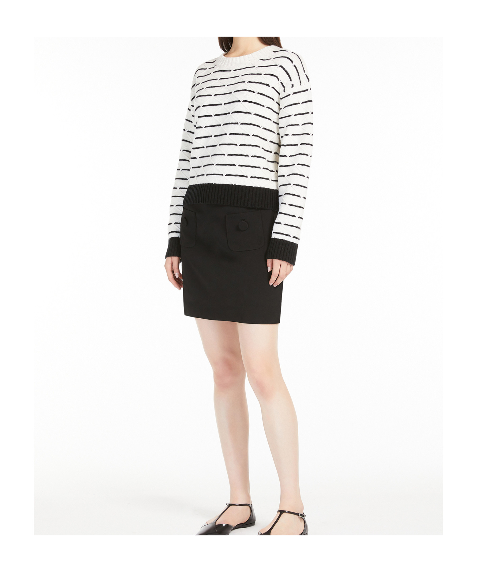 Shop Max Mara Boxy-fit Wool And Cashmere Sweater In White