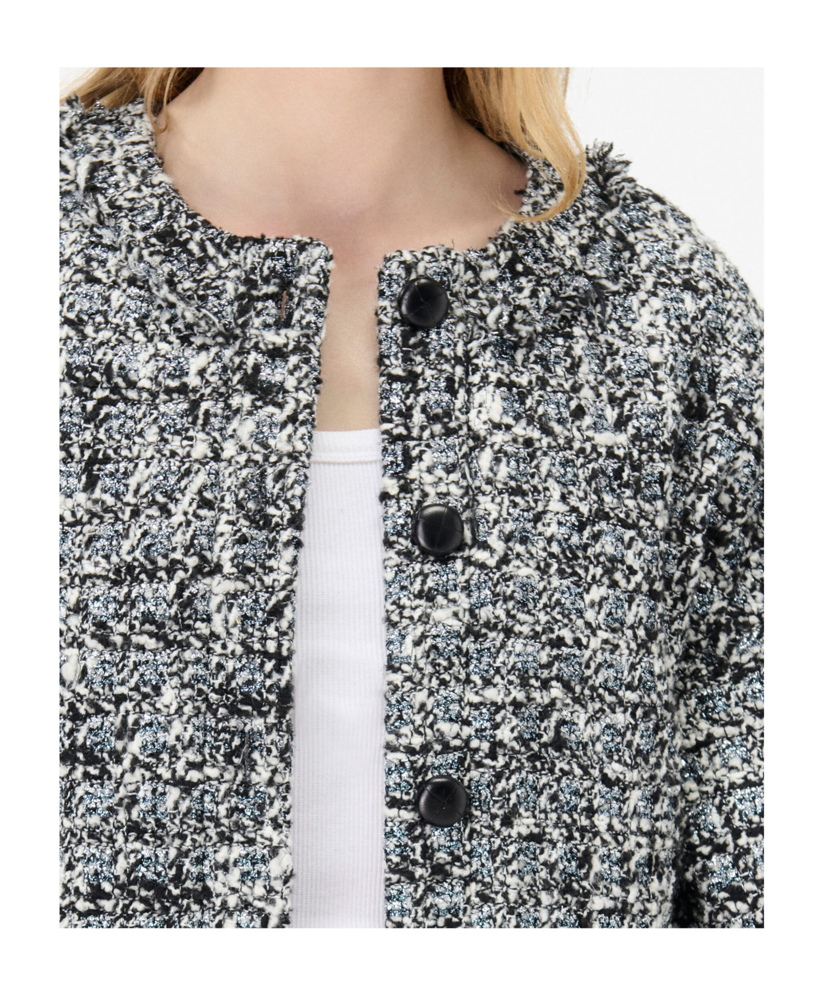 Iro Tweed Bomber In Gray