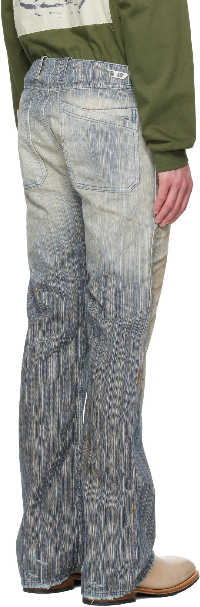 Diesel Blue Bootcut D-mooriz 09l55 Jeans In Medium Blue