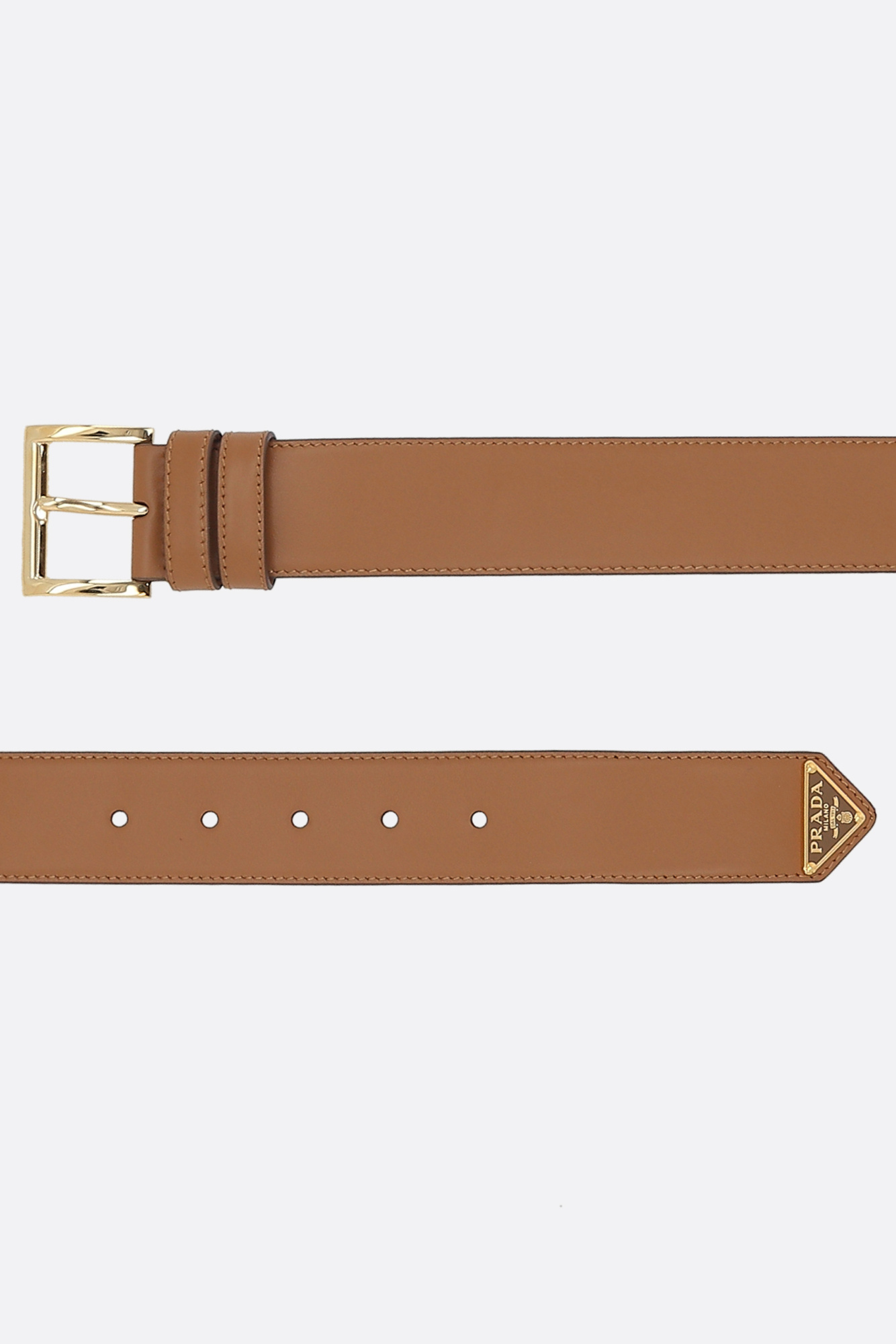 Prada Belt With Logo In Brown