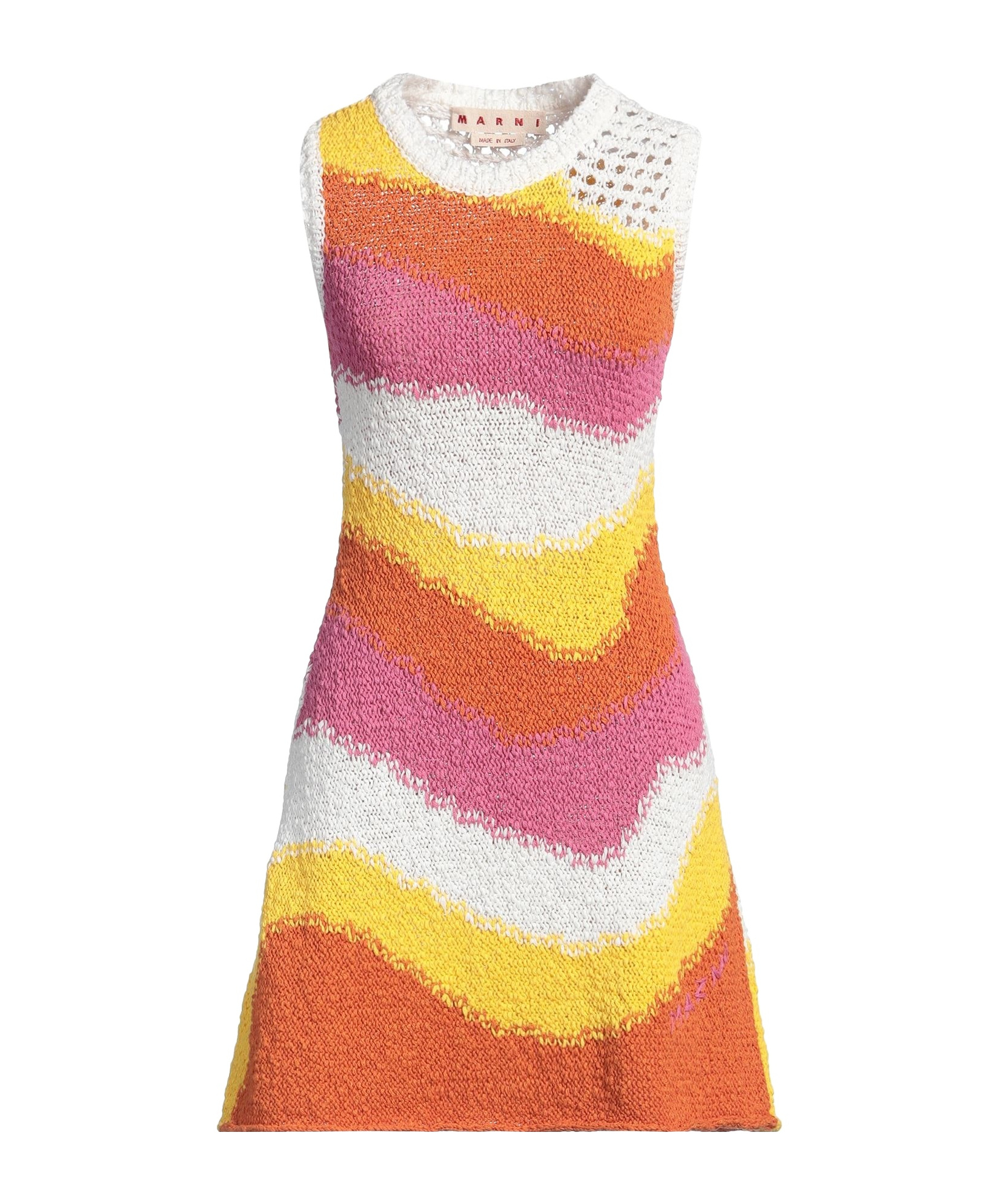 Marni Sleeveless Color-block Knit Dress In Multicolor