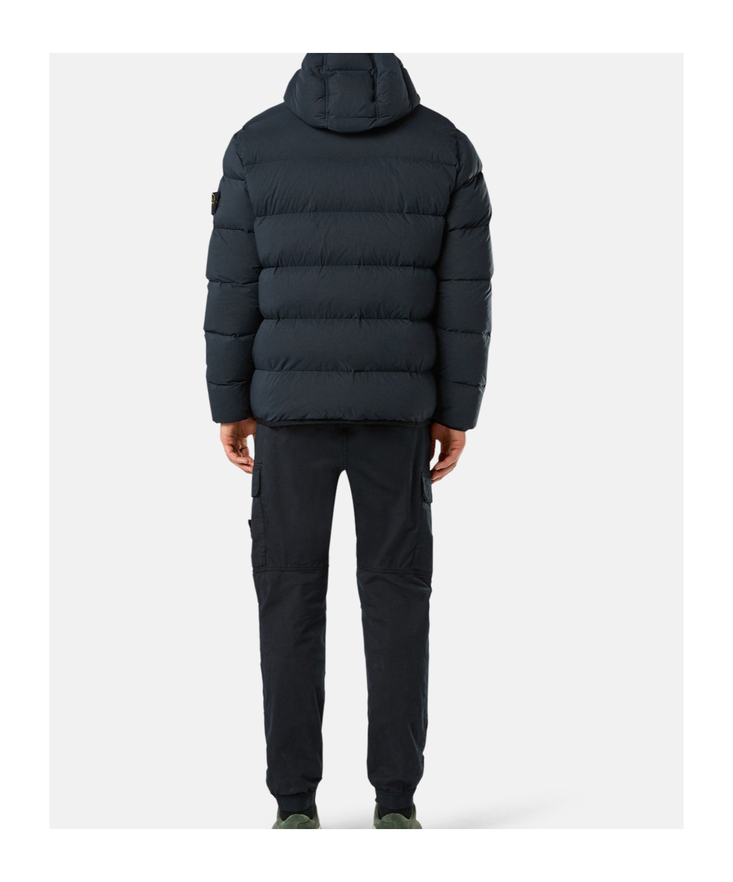 Stone Island Compass-logo Hooded Jacket In Blue