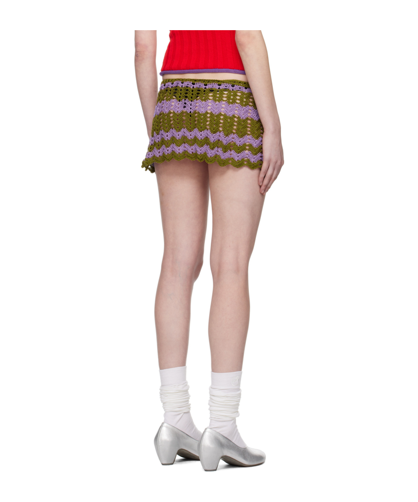 Edward Cuming Scalloped Miniskirt In Green