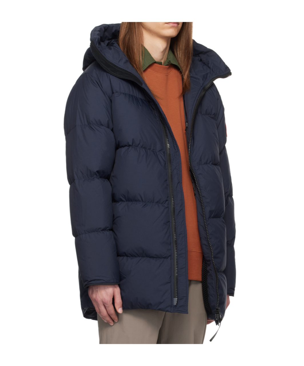 Canada Goose Lawrence Logo Down Jacket In Black