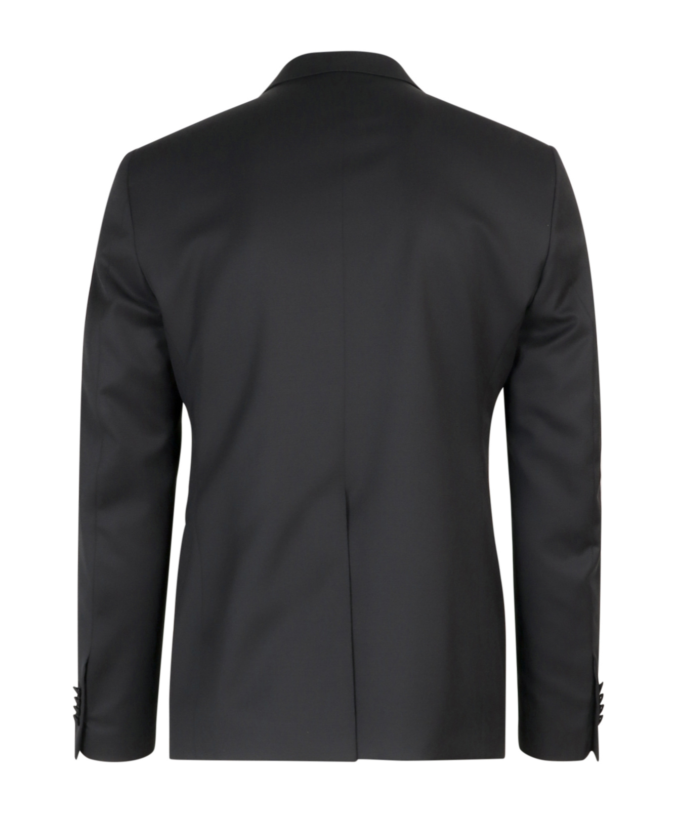 Tagliatore Fitted Double-breasted Suit In Black