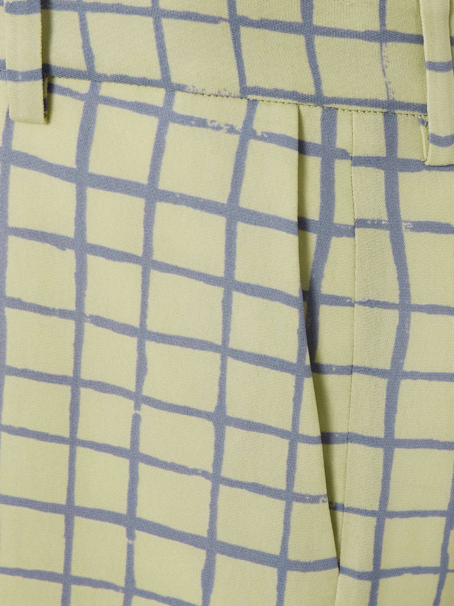 Dries Van Noten Check Casual Pants In Green