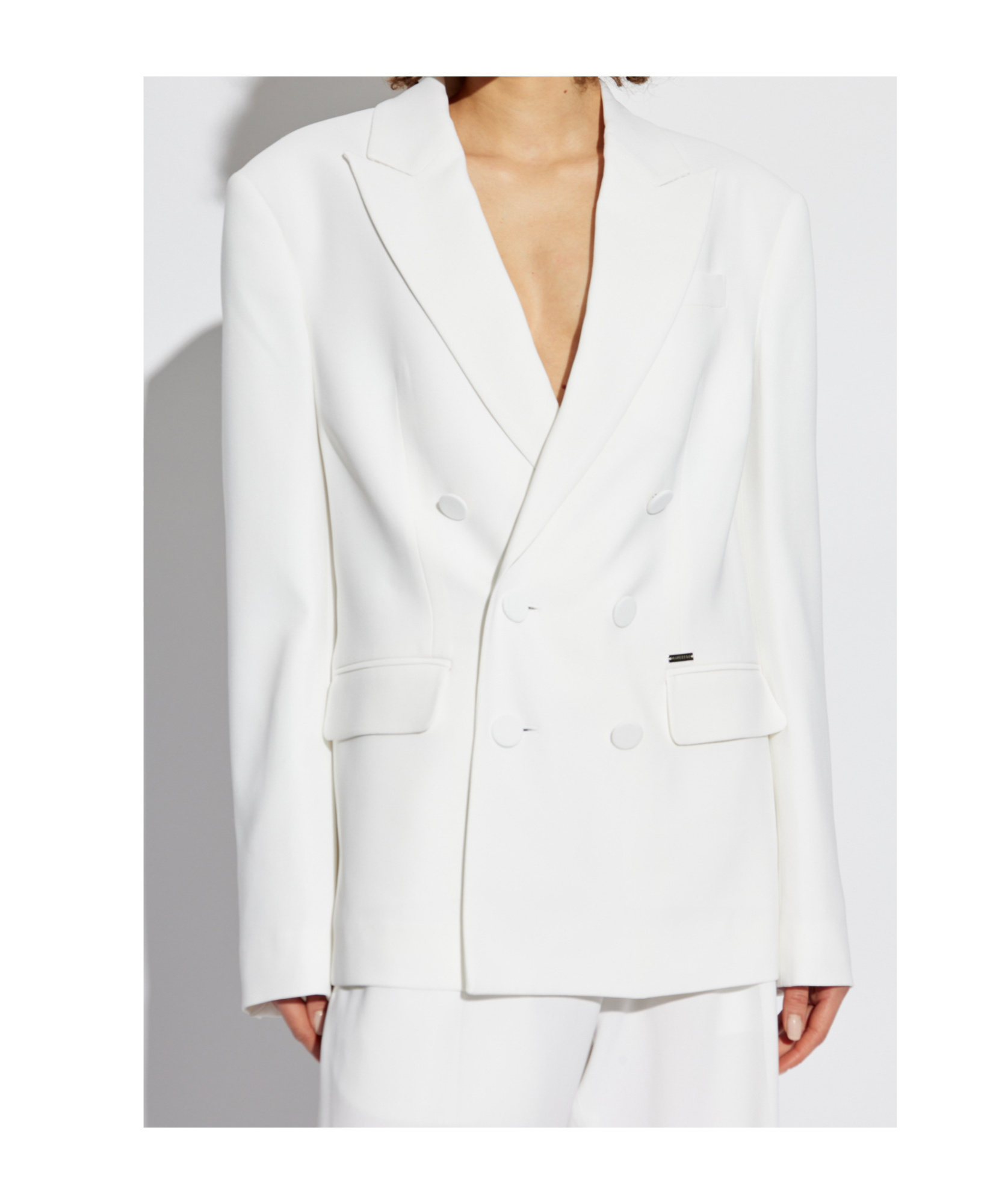 Dsquared2 Double-breasted Blazer In White