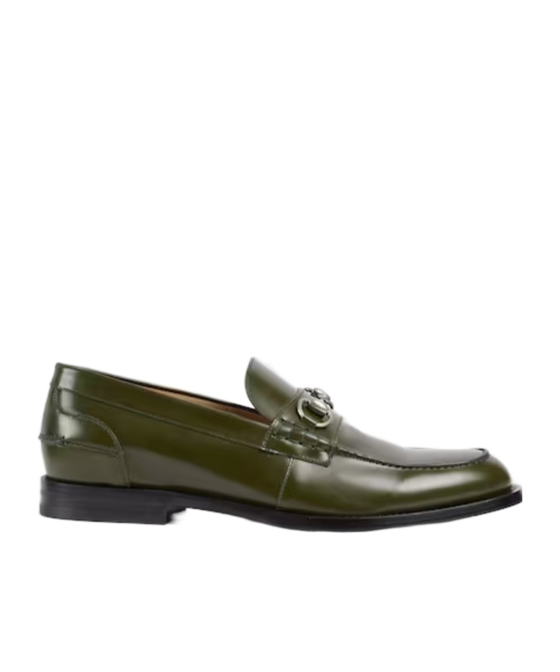 Gucci Men's Loafer With Horsebit In Green