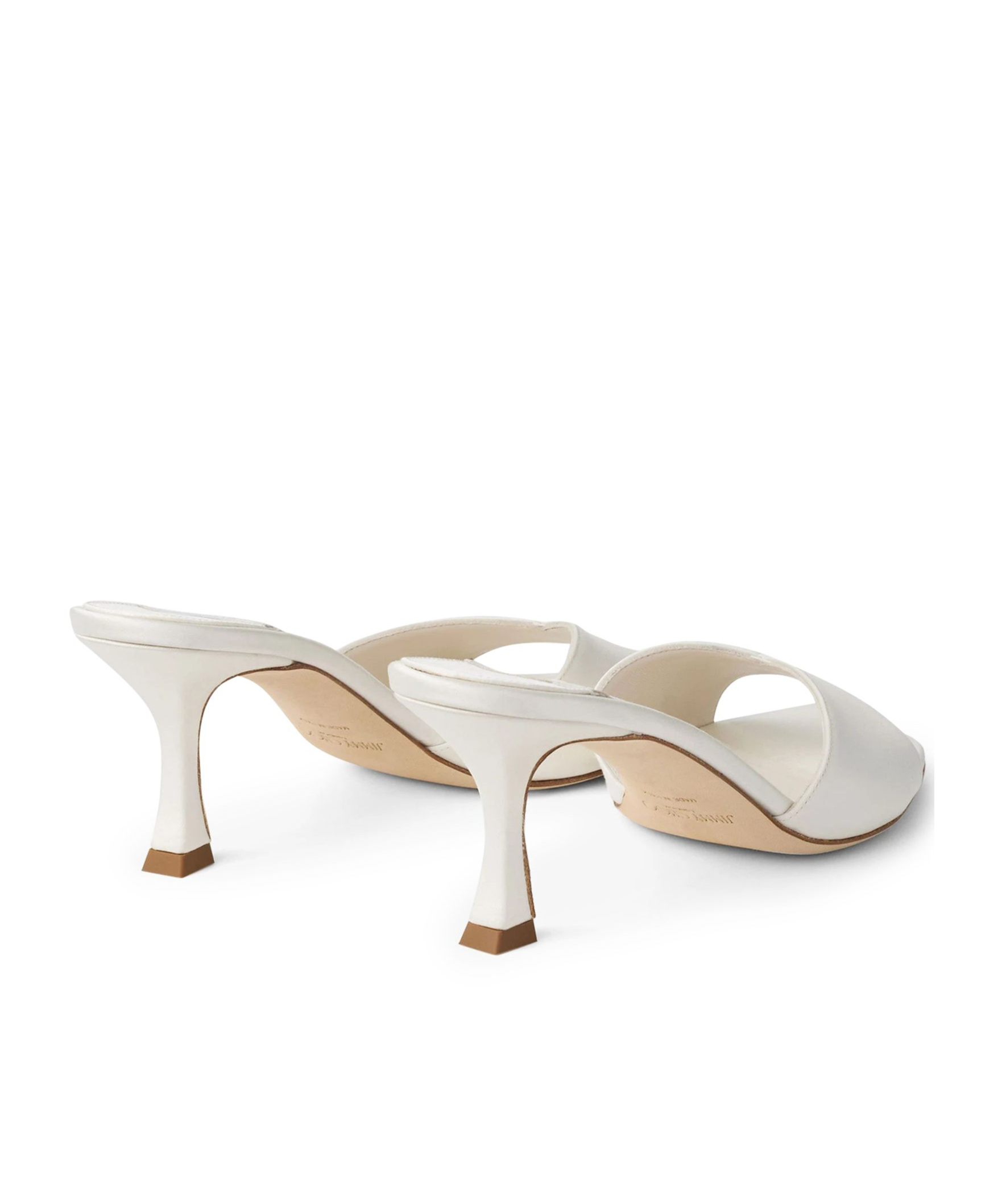 Jimmy Choo Womens Ivory Skye 70 Single-strap Leather Heeled Mules In White