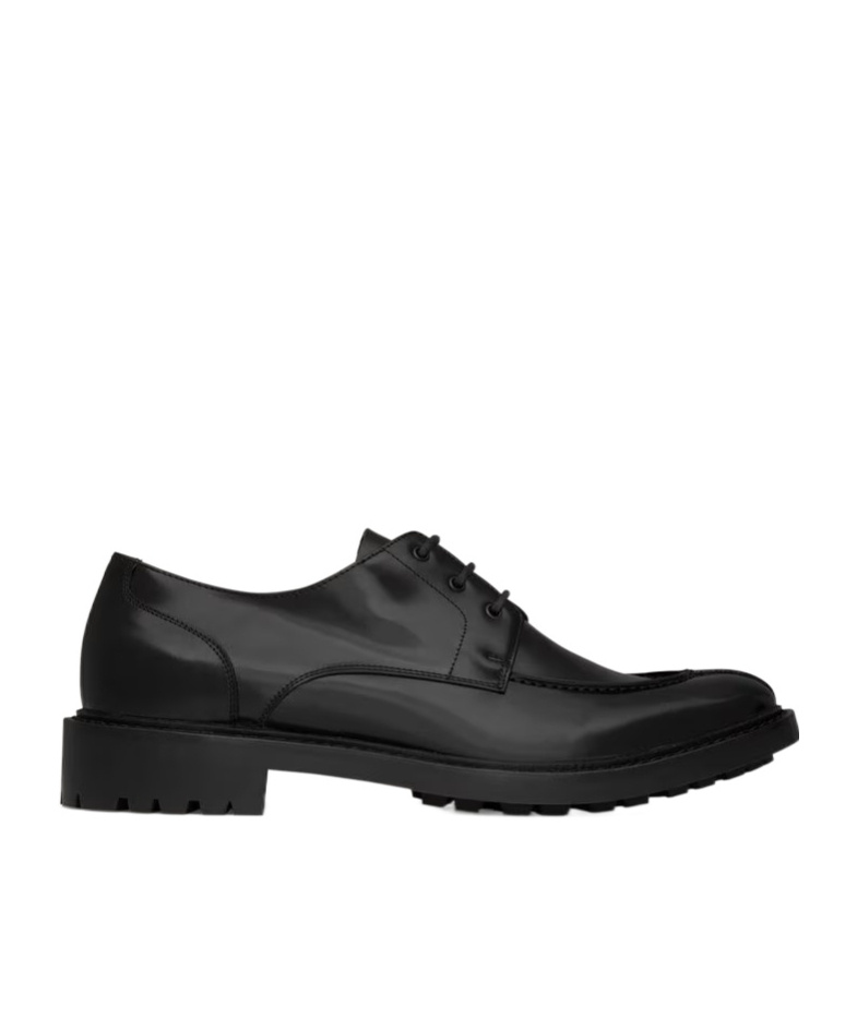 Saint Laurent Lino Derbies In Smooth Leather In Black